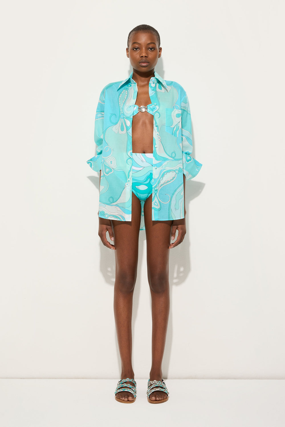 Pucci Orchidee Print Cotton Shirt