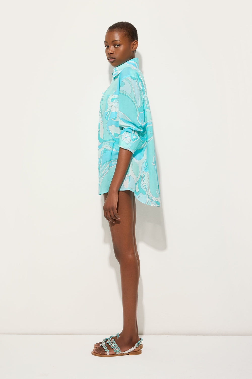 Pucci Orchidee Print Cotton Shirt