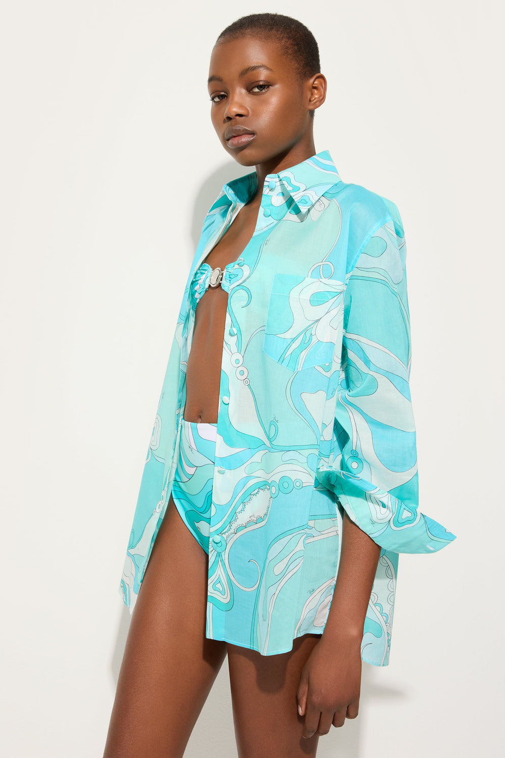 Pucci Orchidee Print Cotton Shirt