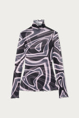 Pucci Labirinto Print Tulle Top