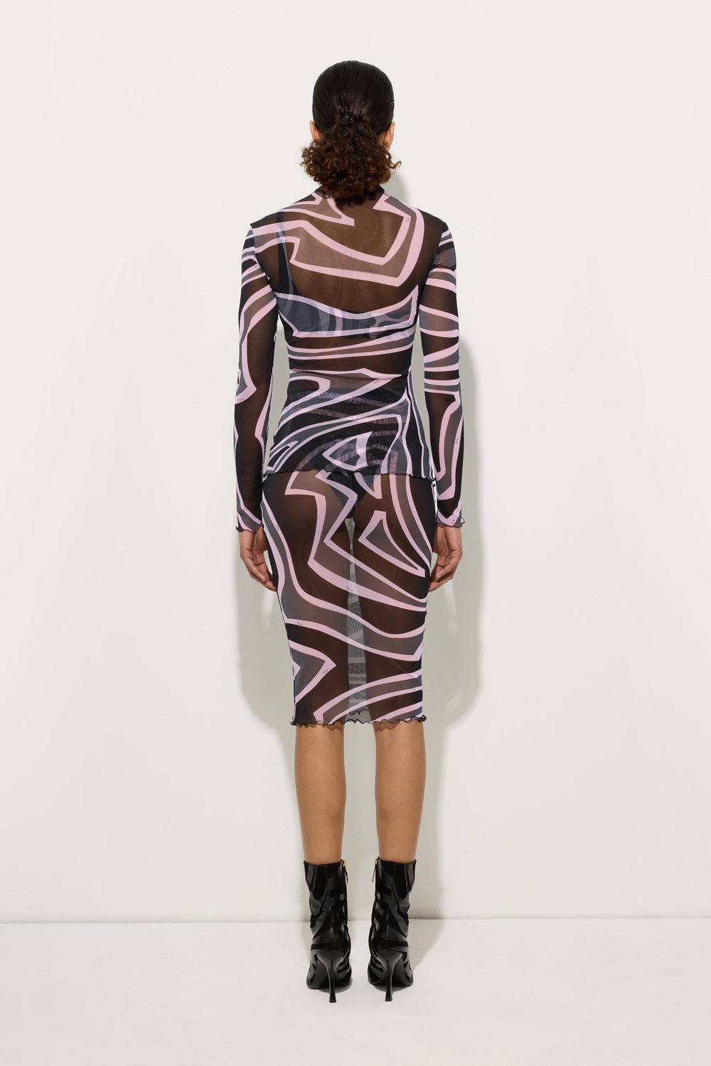 Pucci Labirinto Print Tulle Top