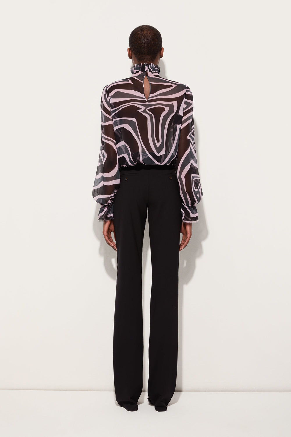 Pucci Labirinto Print Blouse with Balloon Sleeves