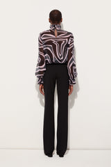 Pucci Labirinto Print Blouse with Balloon Sleeves