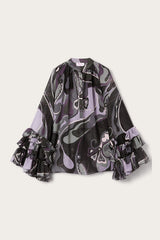 Pucci Orchidee Print Silk Blouse