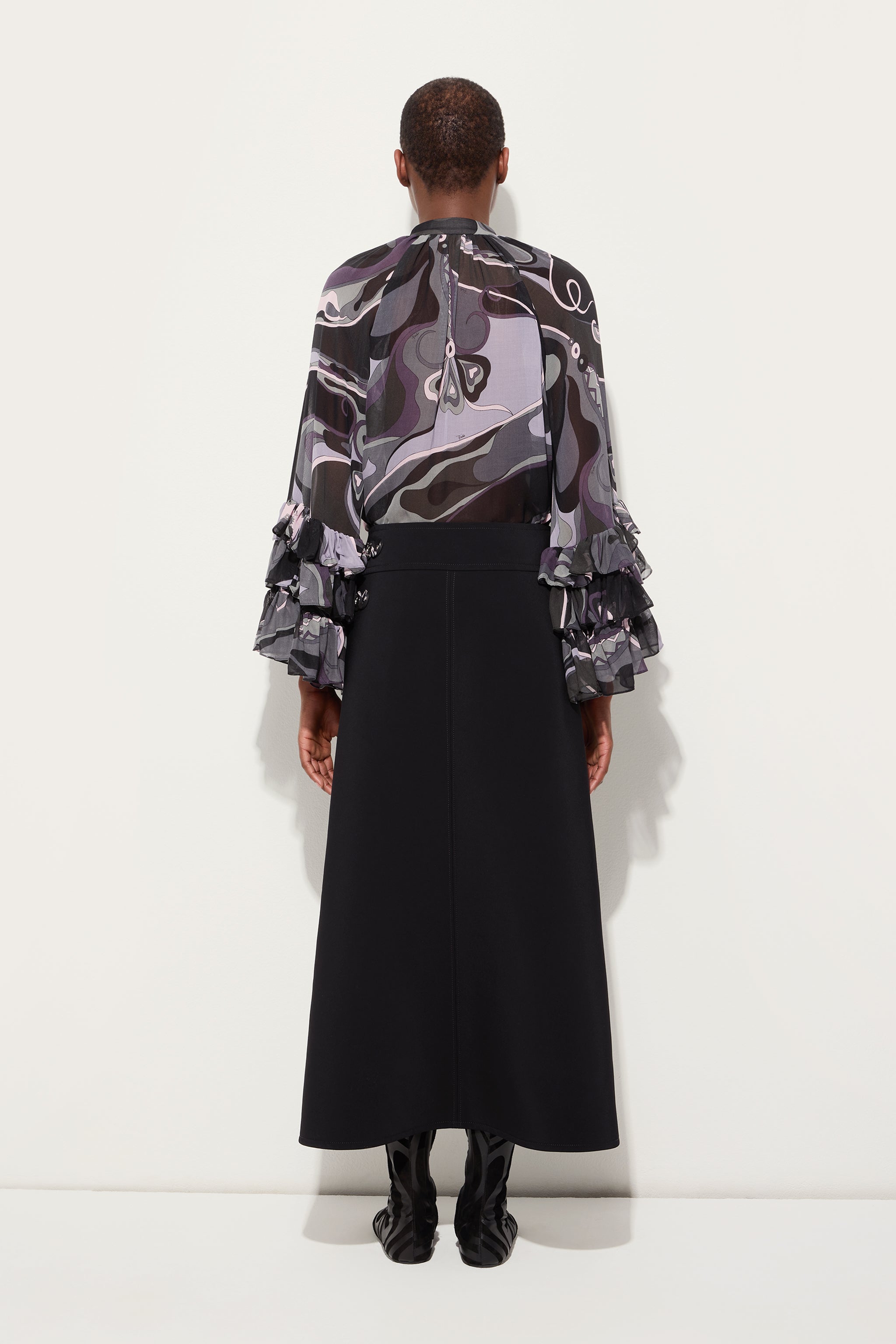 Pucci Orchidee Print Silk Blouse