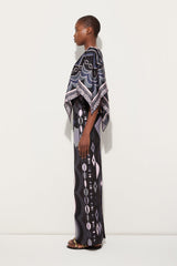 Pucci Istrice Print Silk Cape Blouse