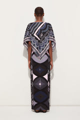 Pucci Istrice Print Silk Cape Blouse