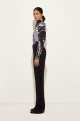 Pucci Orchidee Print Silk Twill Shirt
