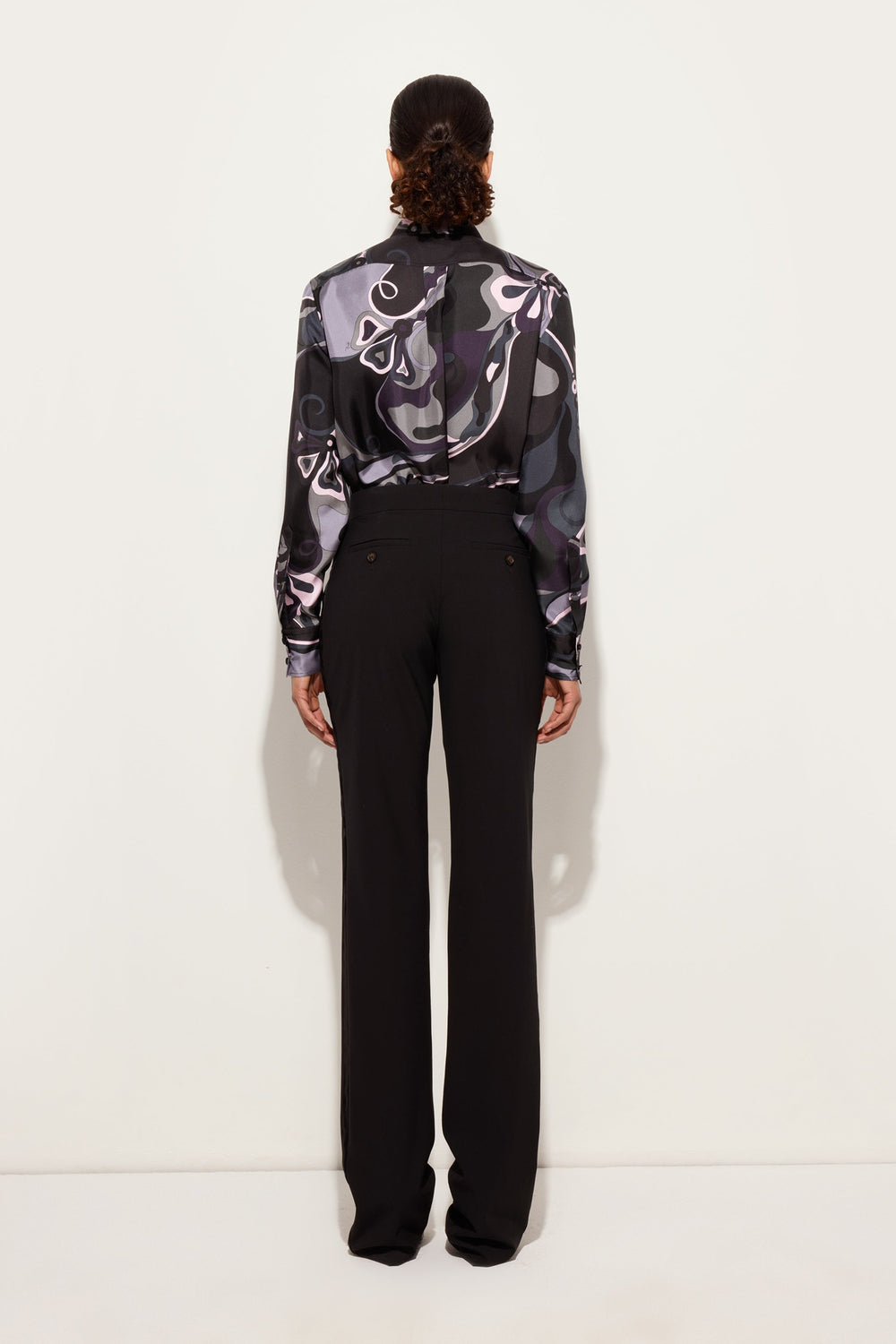 Pucci Orchidee Print Silk Twill Shirt