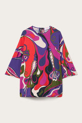 Pucci Orchidee Print Cape Blouse
