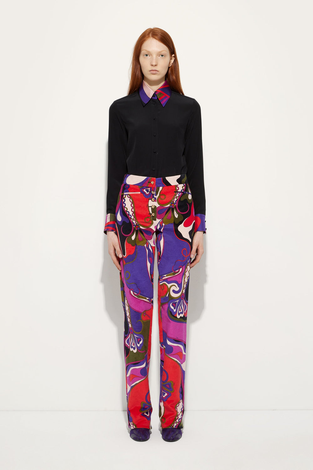 Pucci Crêpe de Chine Shirt with Printed Details