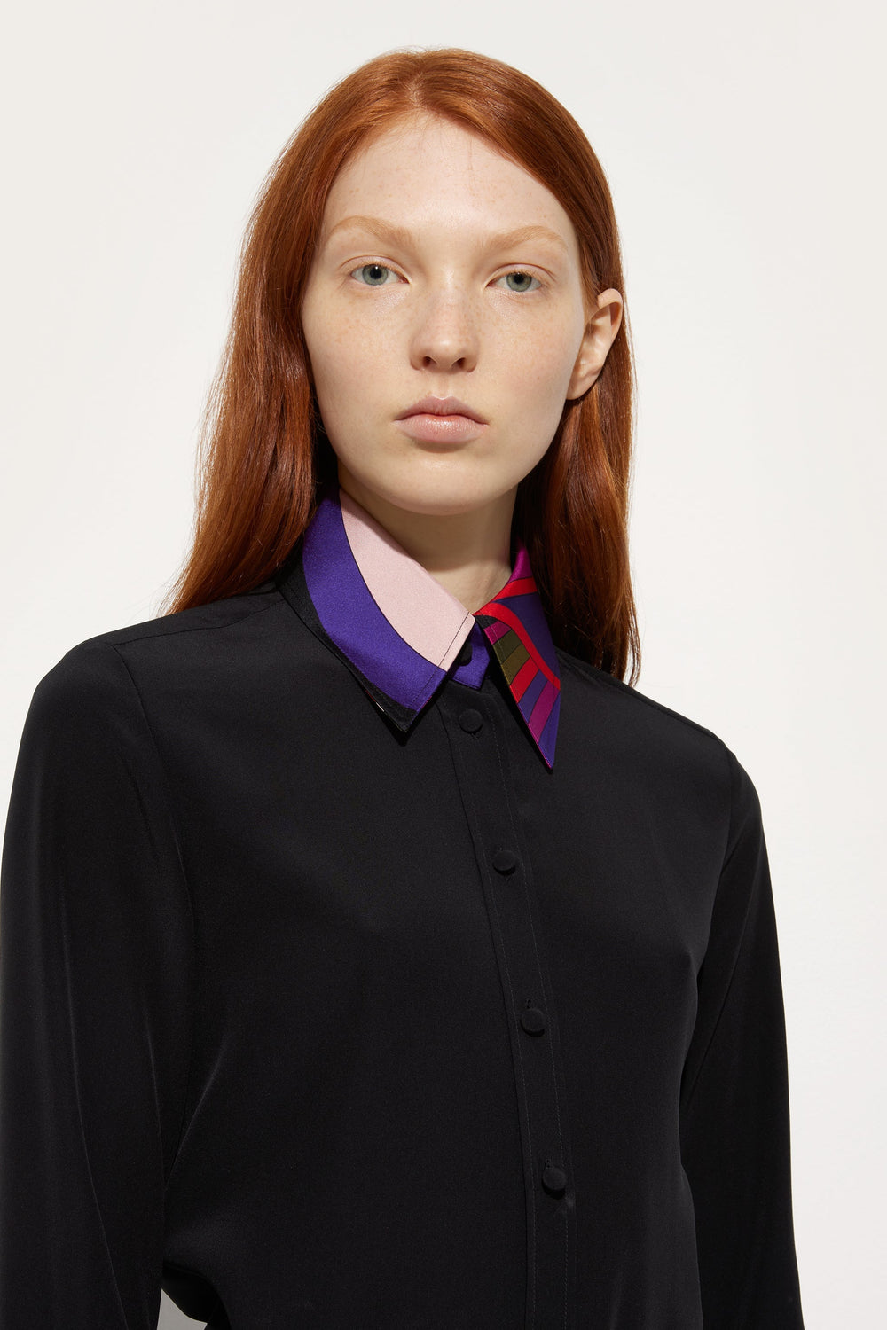 Pucci Crêpe de Chine Shirt with Printed Details