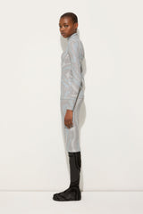 Pucci Marmo Print High-neck Lamé Top