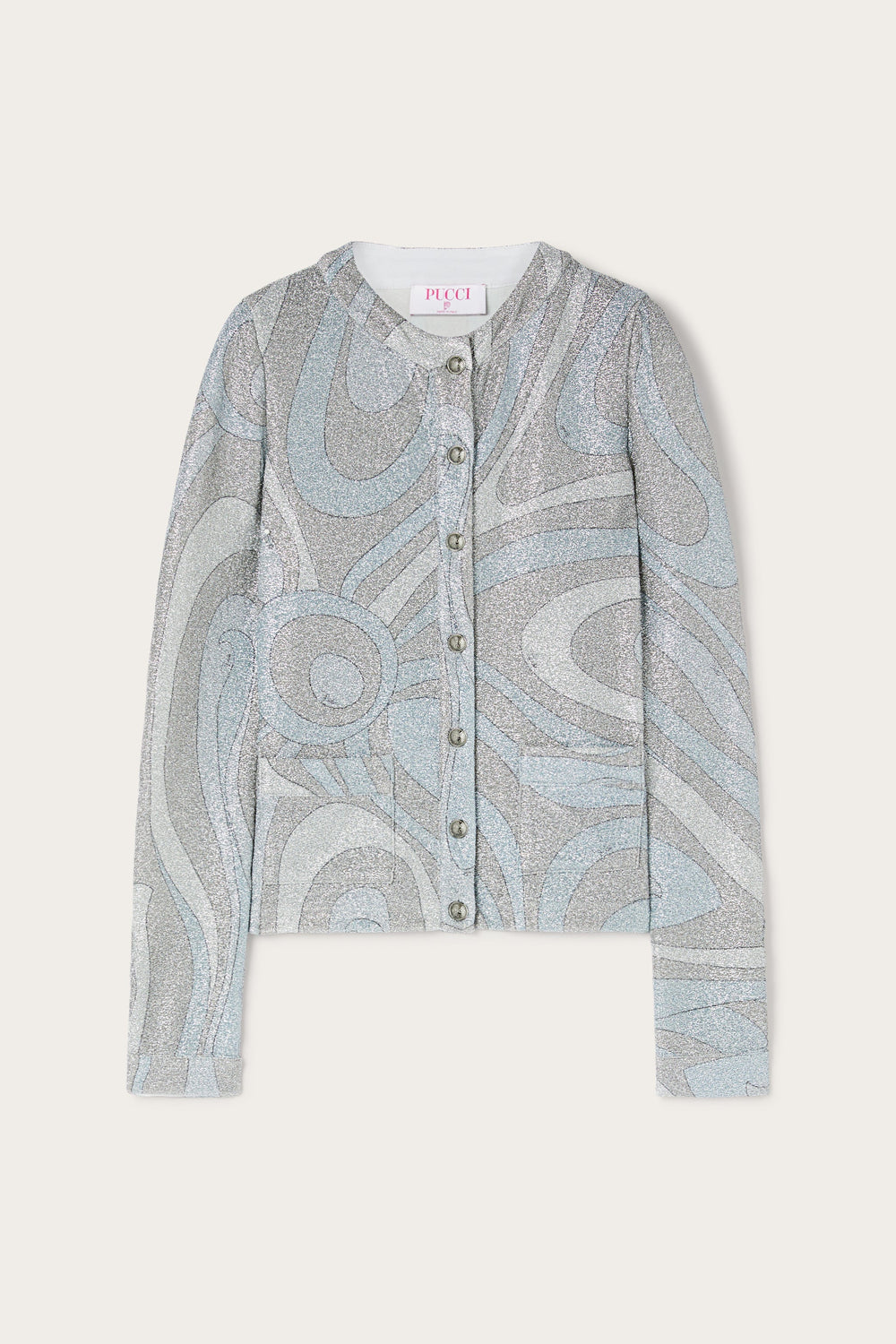 Pucci Marmo Jersey Lamé Cardigan
