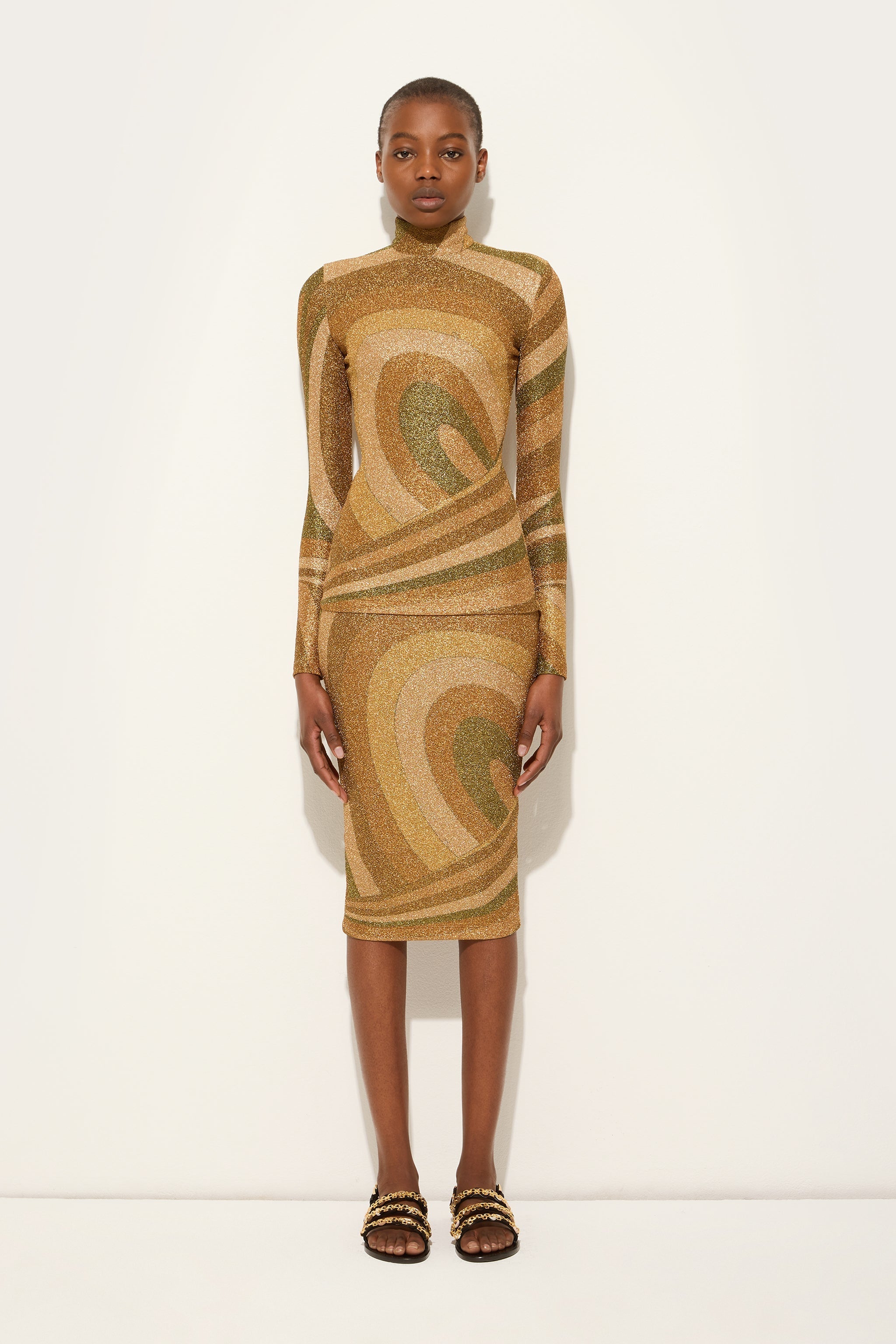 Pucci Iride Print Lamé Jersey Top