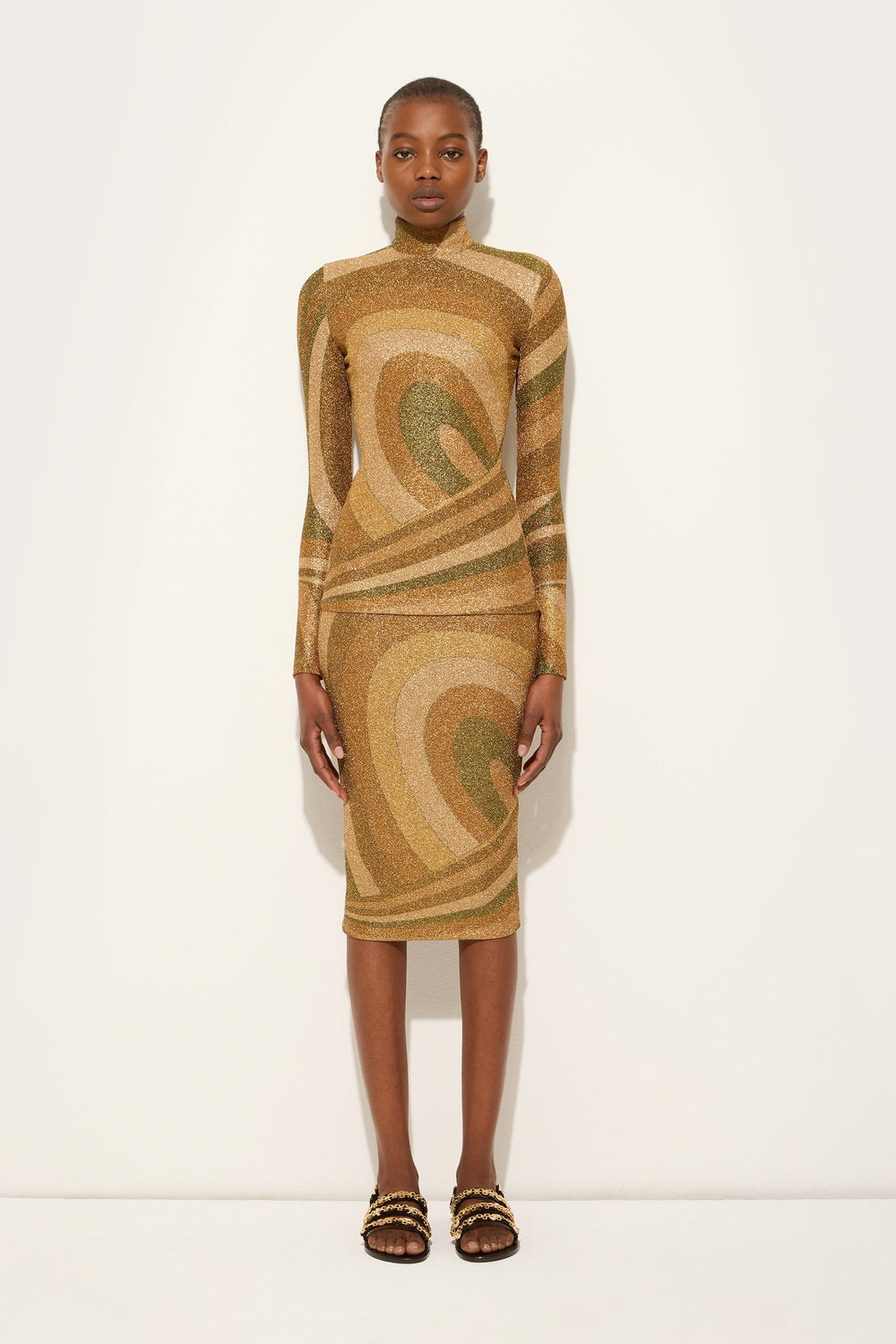 Pucci Iride Print Lamé Jersey Top