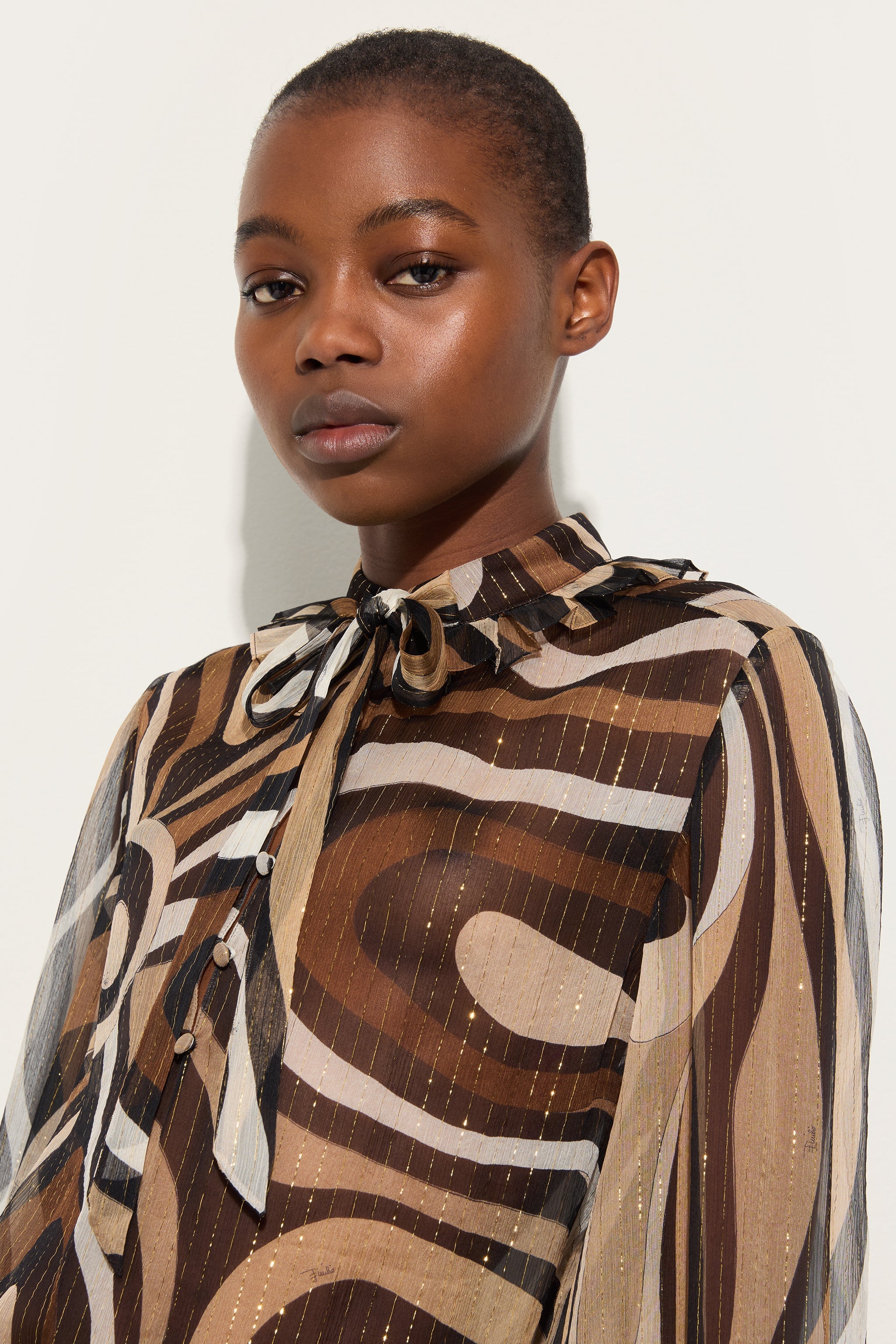 Pucci Marmo Print Creponne Blouse
