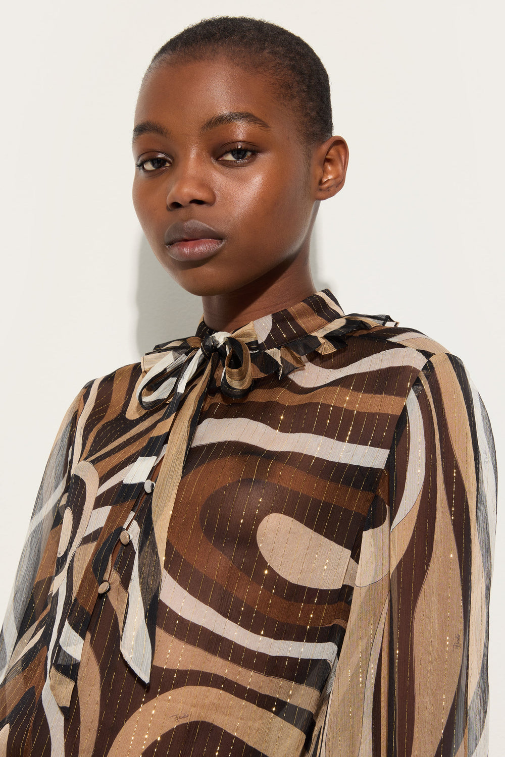 Pucci Marmo Print Creponne Blouse