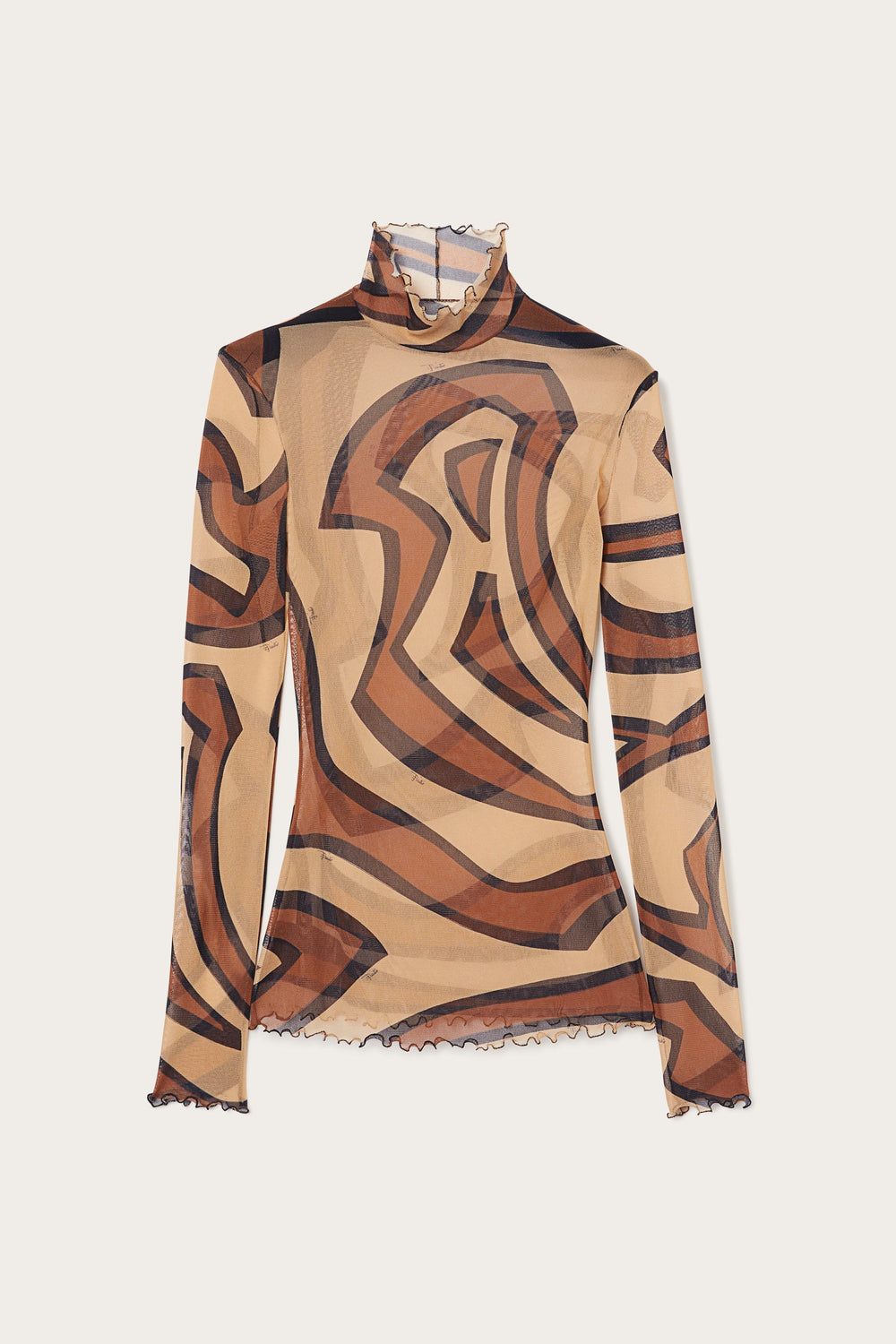Pucci Labirinto Print Tulle Top
