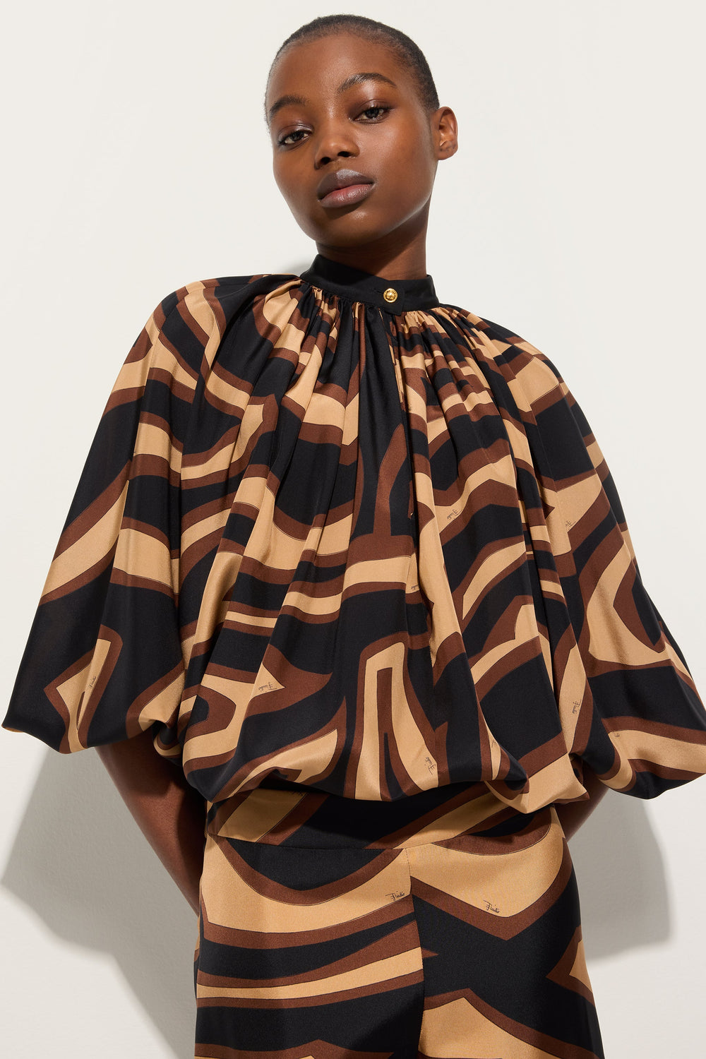 Pucci Labirinto Print Voluminous Blouse