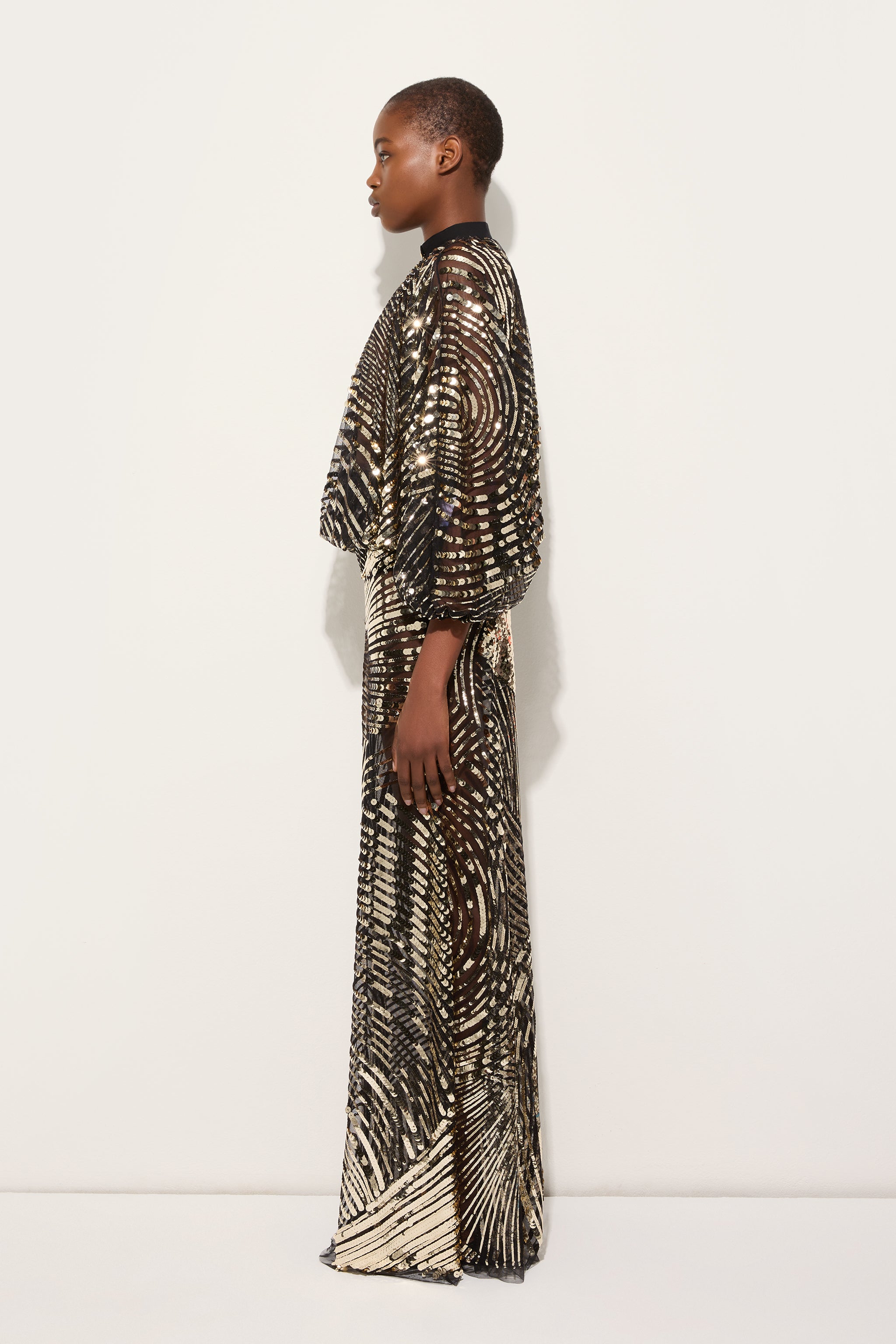 Pucci Iride Print Embroidered Tulle Blouse