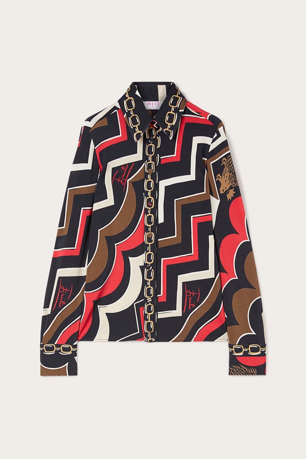 Pucci Istrice Print Jersey Shirt