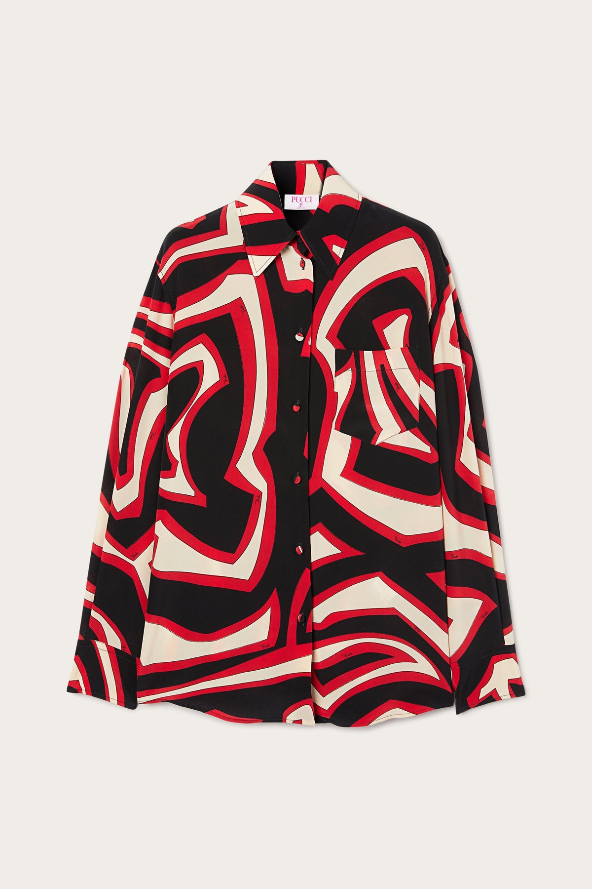 Pucci Labirinto Print Silk Twill Shirt