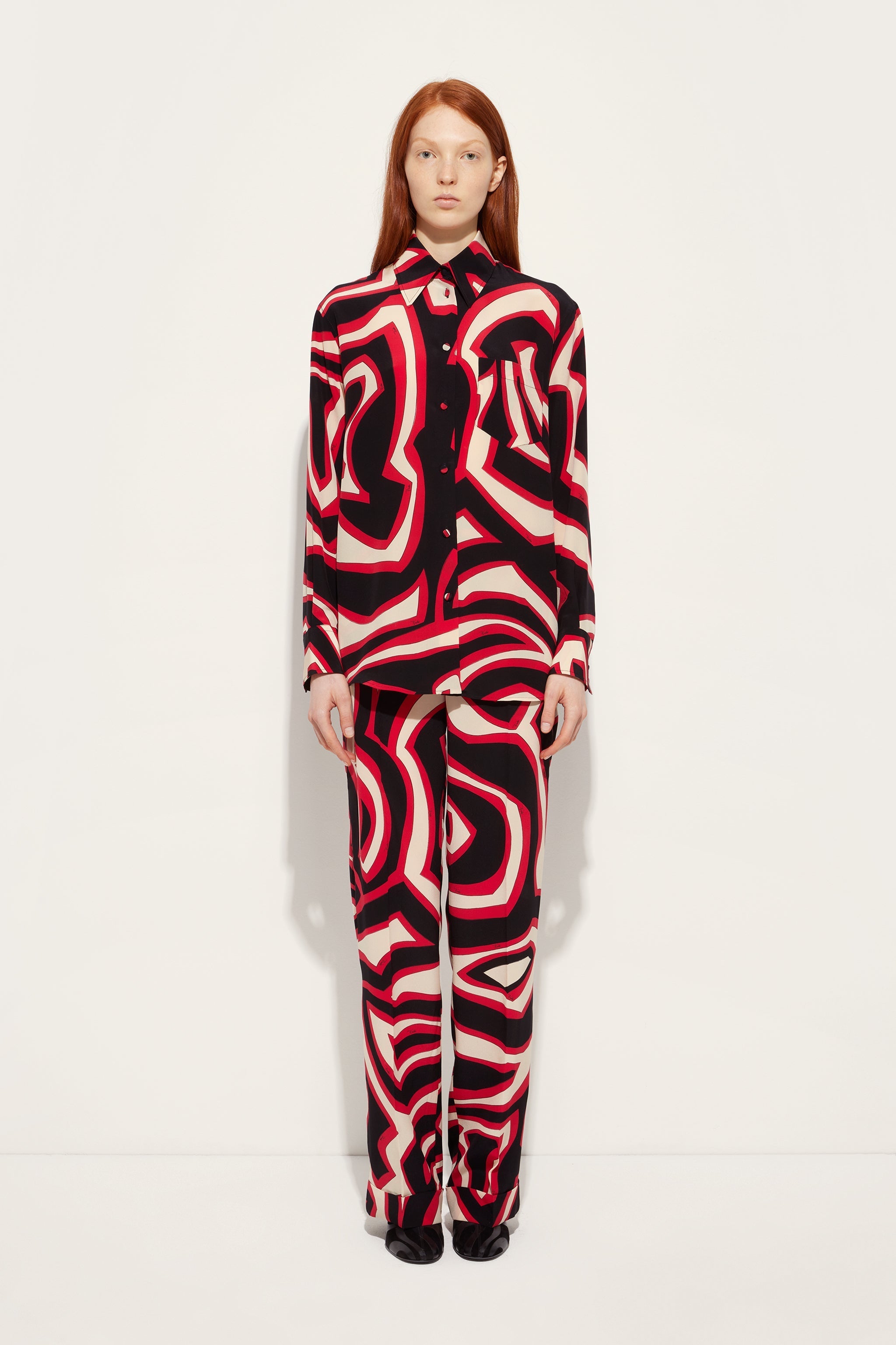 Pucci Labirinto Print Silk Twill Shirt