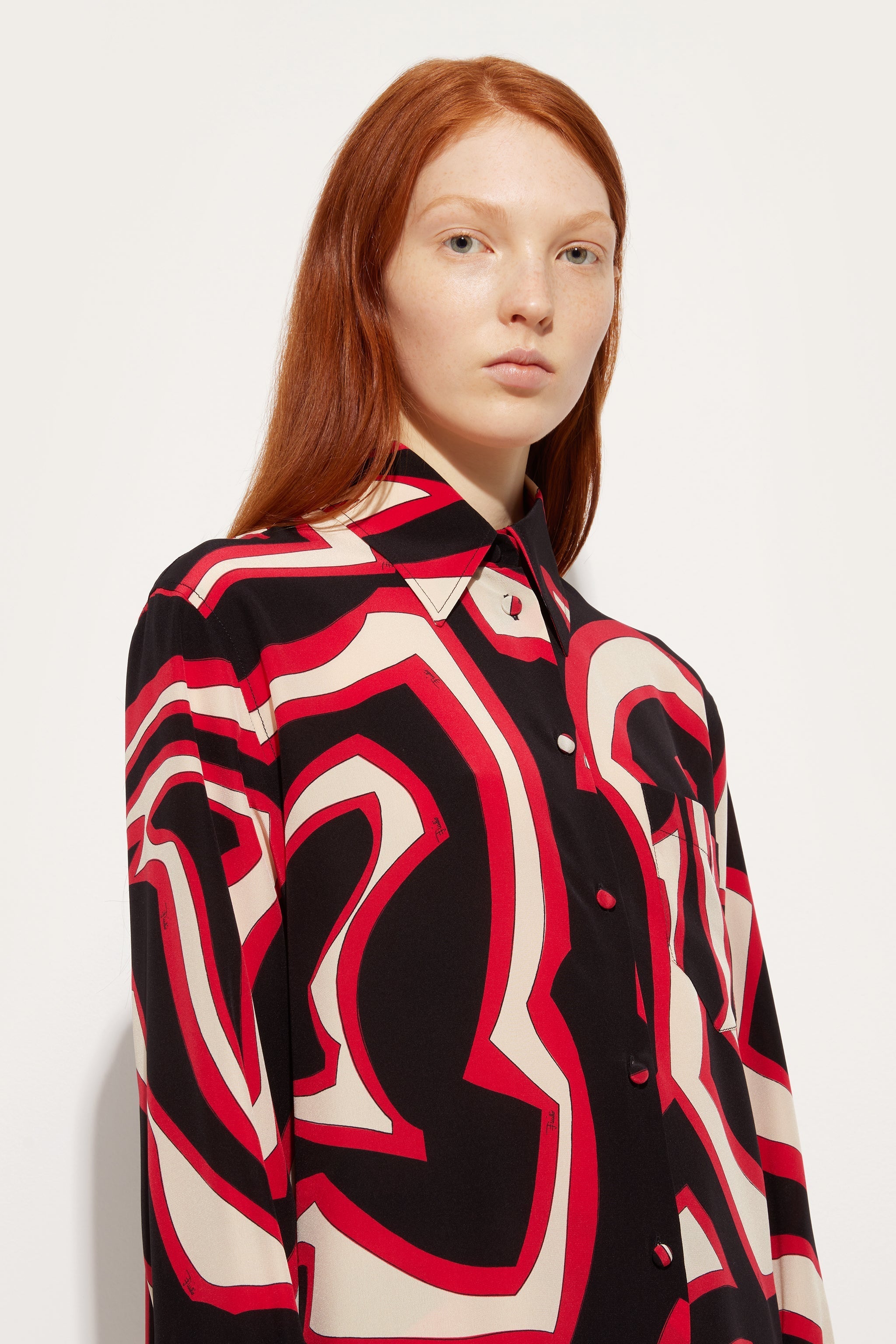 Pucci Labirinto Print Silk Twill Shirt