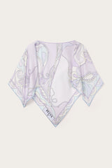 Pucci Orchidee Print Silk Cape Blouse