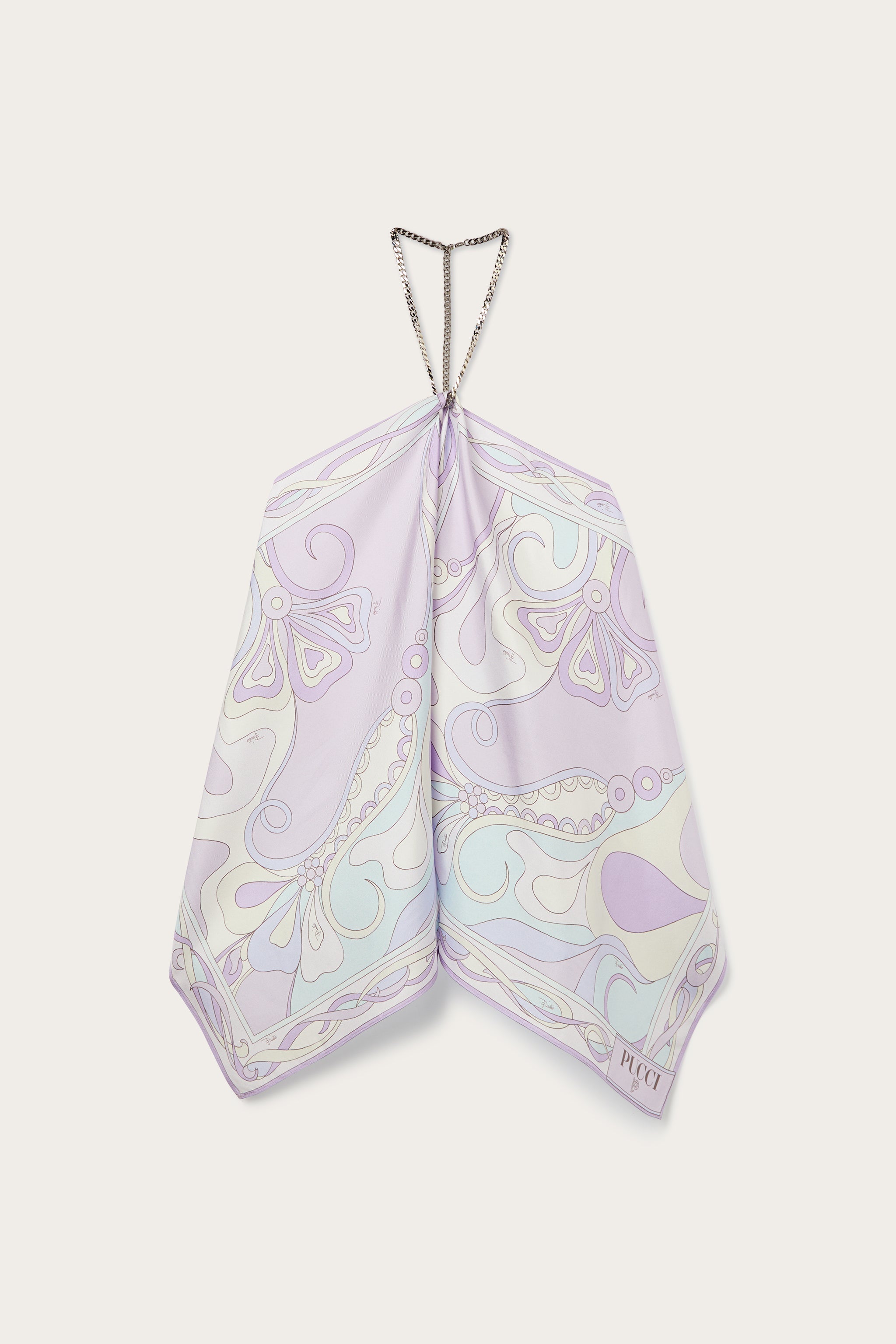 Pucci Orchidee Print Chain Top