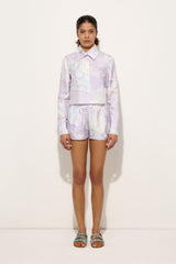 Pucci Orchidee Print Silk Twill Shirt