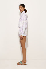 Pucci Orchidee Print Silk Twill Shirt