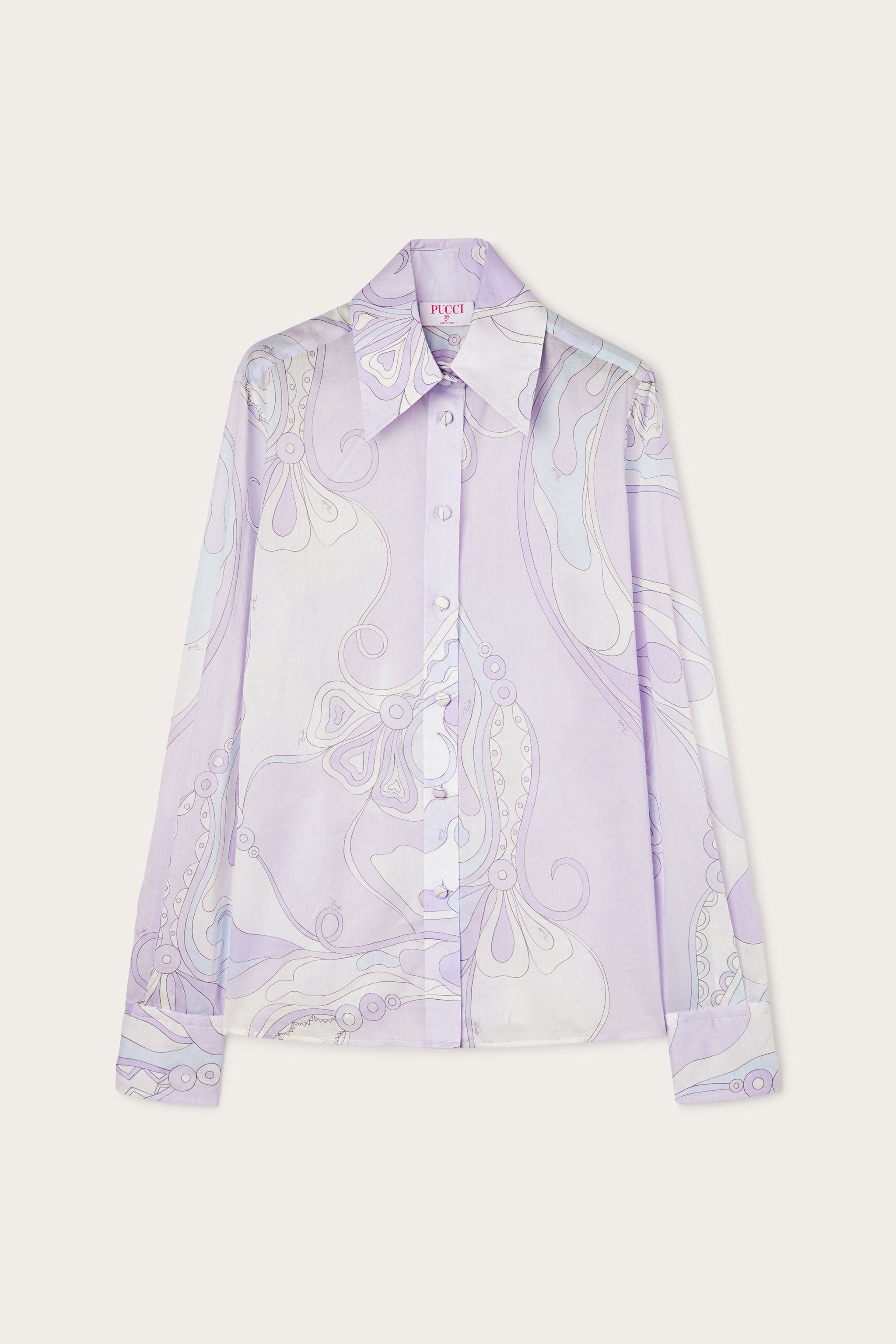 Pucci Orchidee Print Cotton Shirt