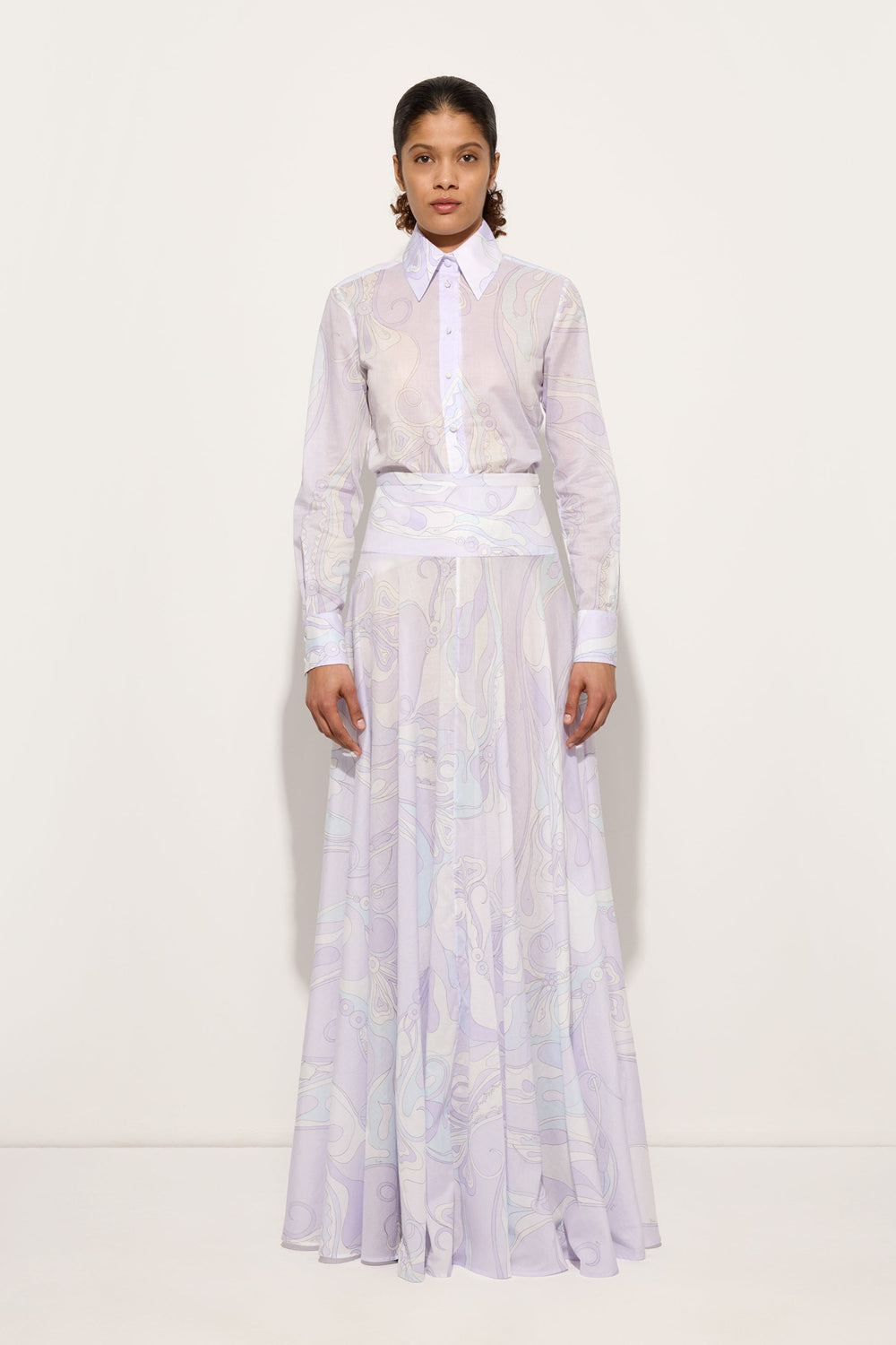 Pucci Orchidee Print Cotton Shirt