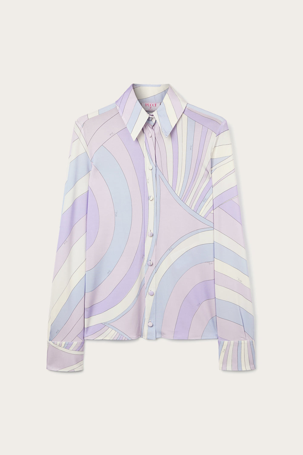 Pucci Iride Print Satin Jersey Shirt