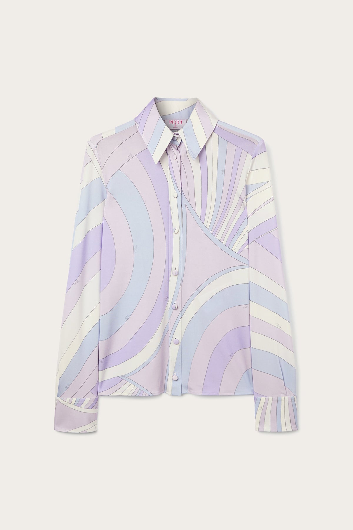 Pucci Iride Print Satin Jersey Shirt