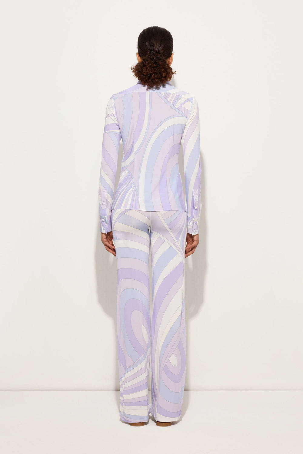Pucci Iride Print Satin Jersey Shirt
