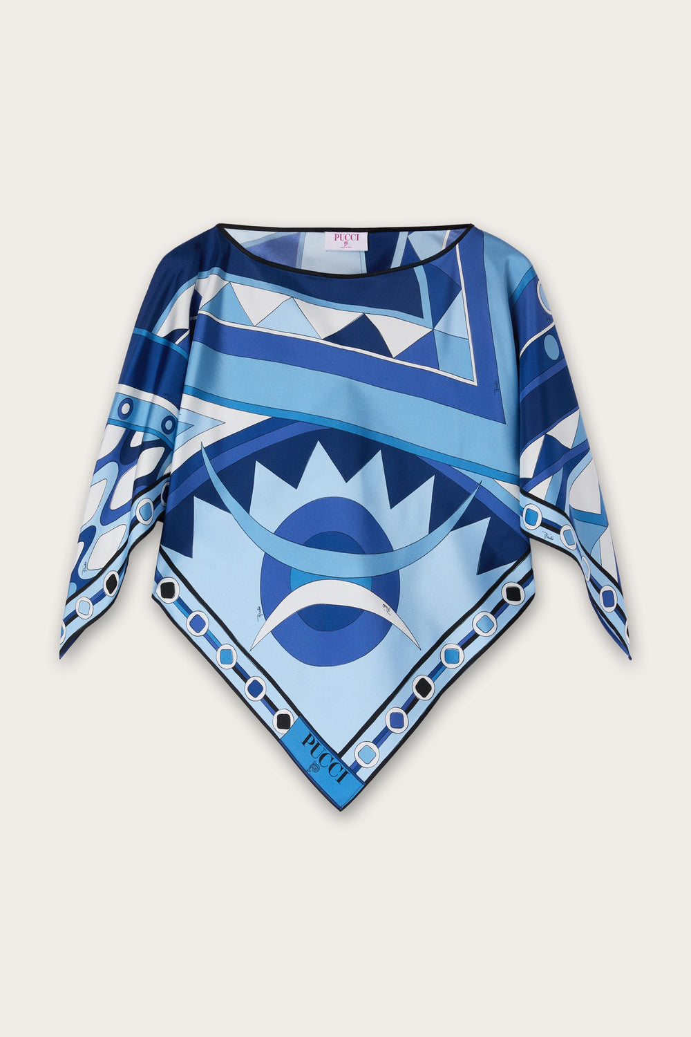 Pucci Vivara Print Cape Blouse