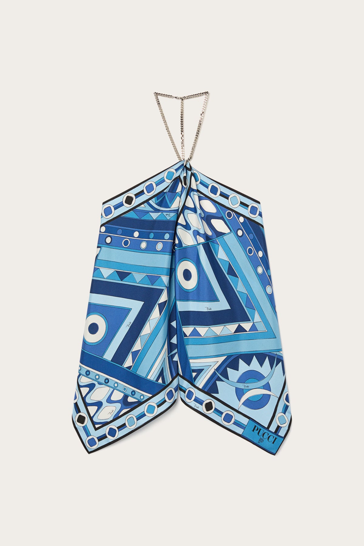 Pucci Vivara Print Sleeveless Silk Top
