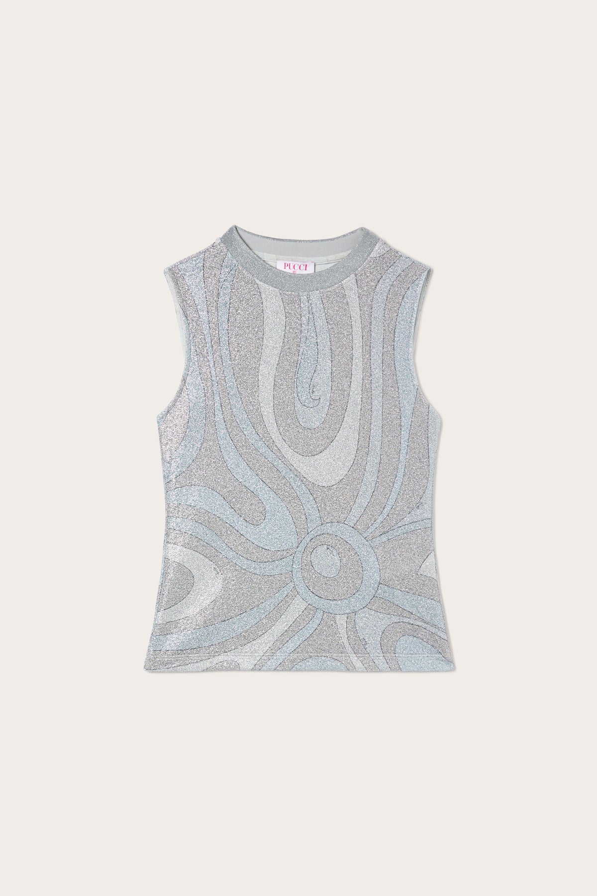 Pucci Marmo Print Lamé Jersey Top