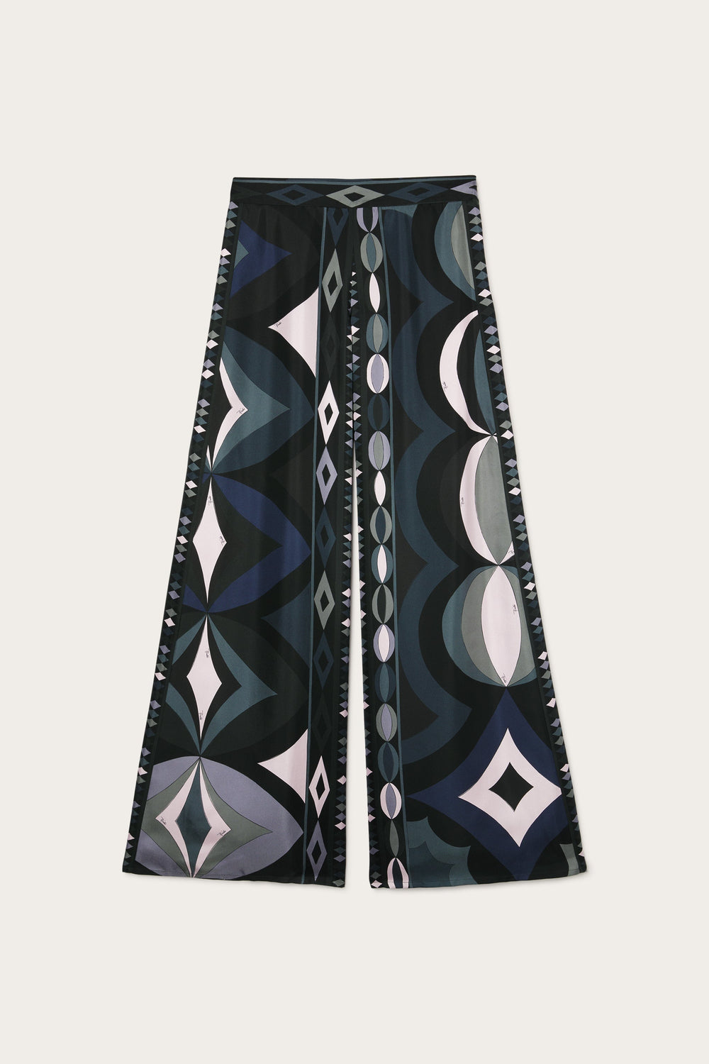 Pucci Collane Print Silk Palazzo Pants
