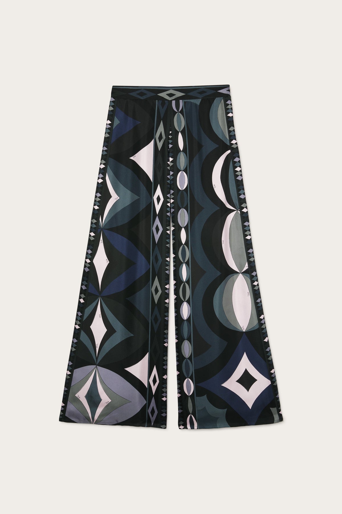 Pucci Collane Print Silk Palazzo Pants