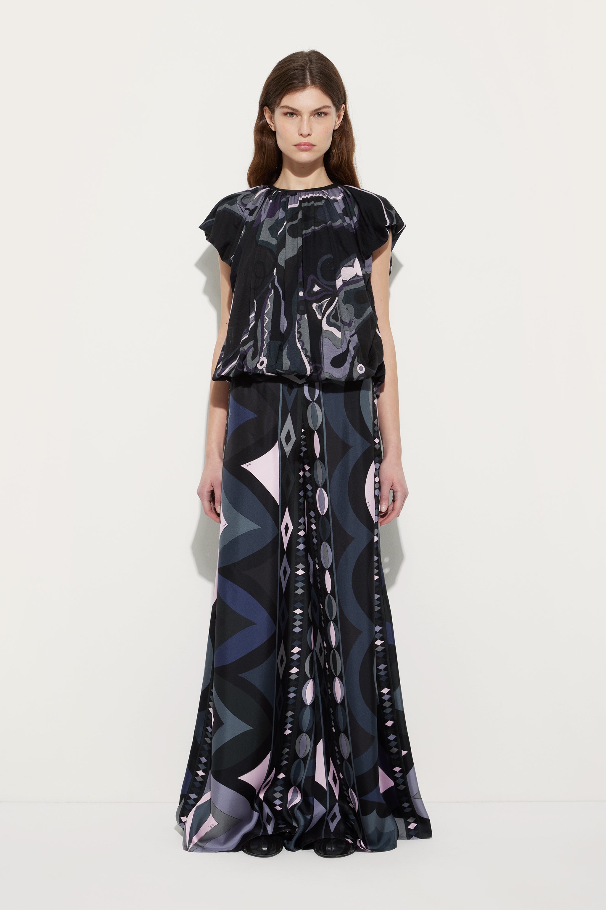 Pucci Collane Print Silk Palazzo Pants