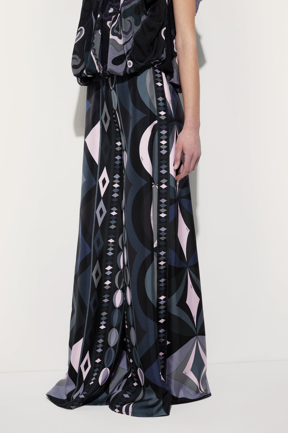 Pucci Collane Print Silk Palazzo Pants