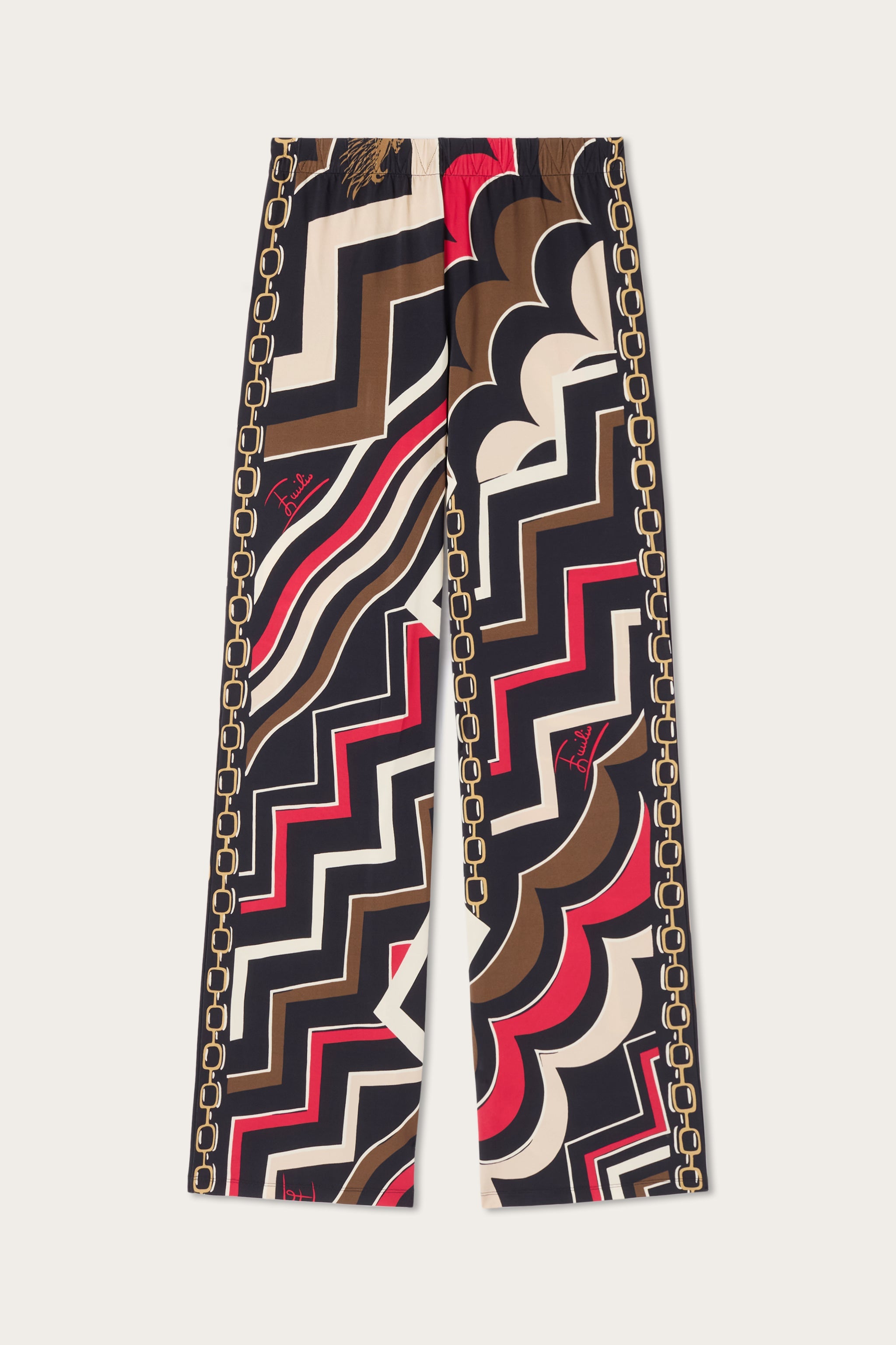 Pucci Istrice Print Straight-Leg Trousers