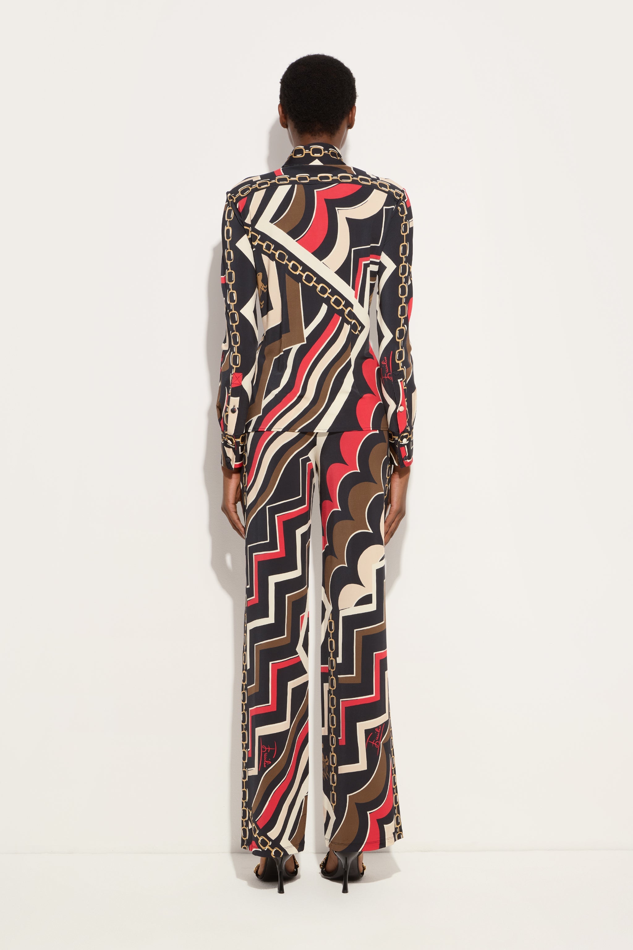 Pucci Istrice Print Straight-Leg Trousers