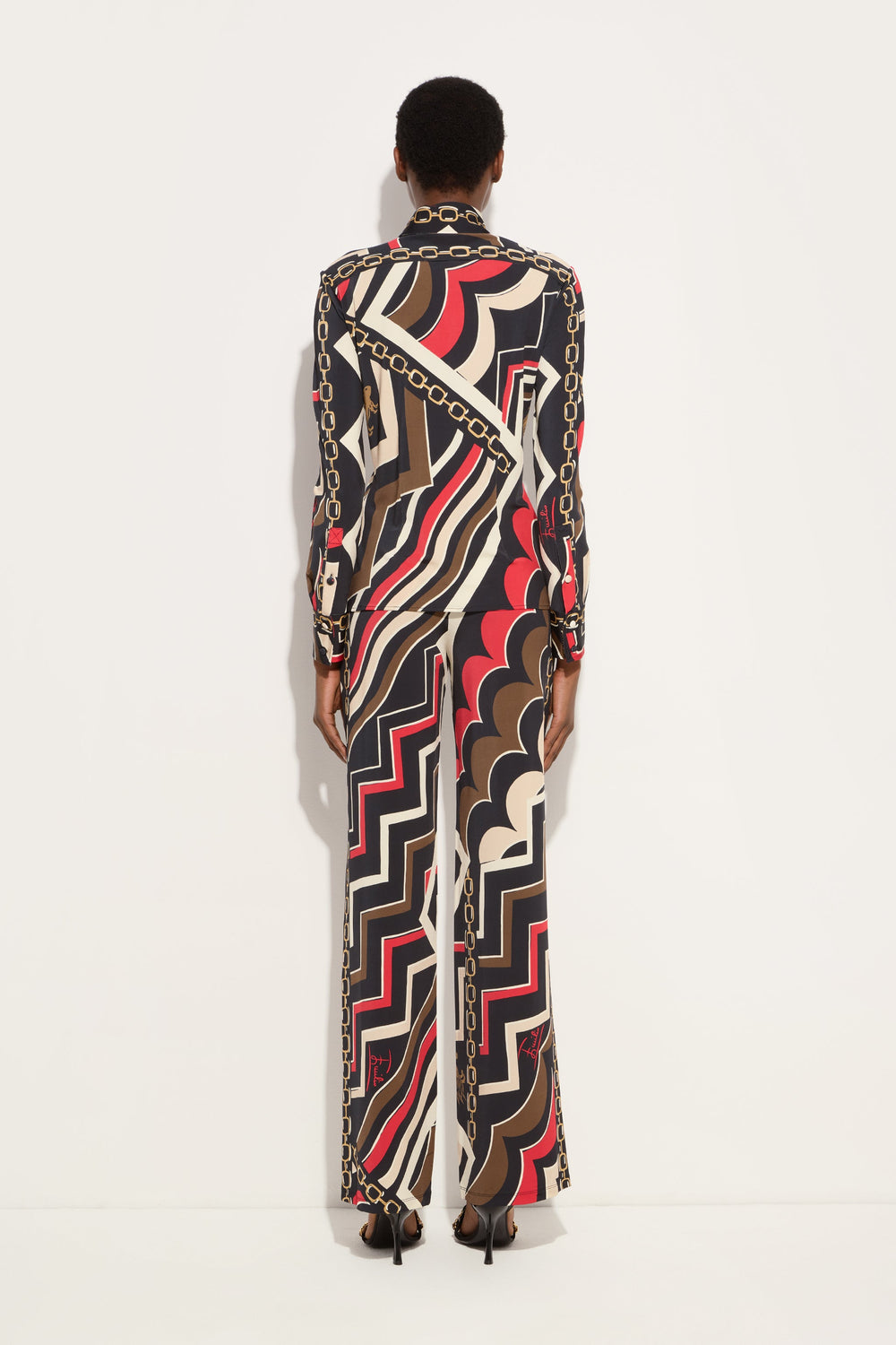 Pucci Istrice Print Straight-Leg Trousers