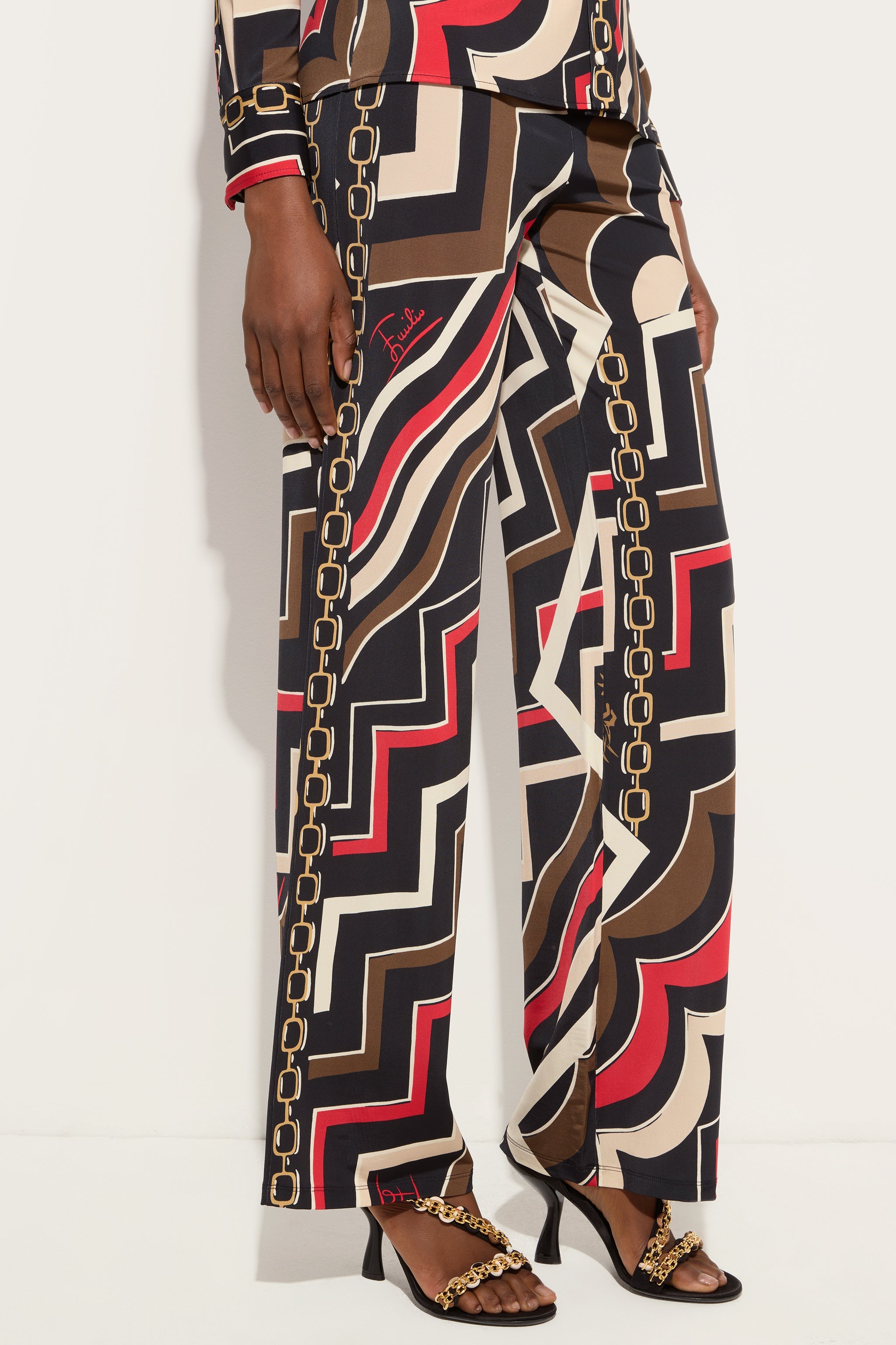 Pucci Istrice Print Straight-Leg Trousers