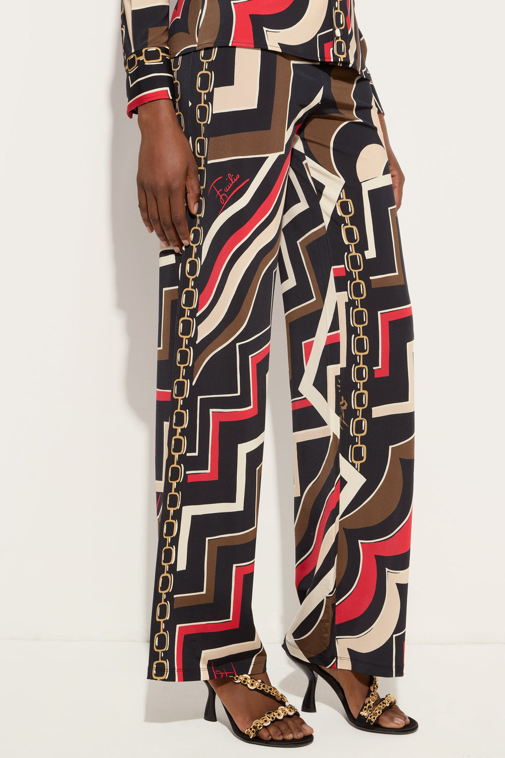 Pucci Istrice Print Straight-Leg Trousers